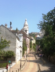 The winding streets of Montmarte